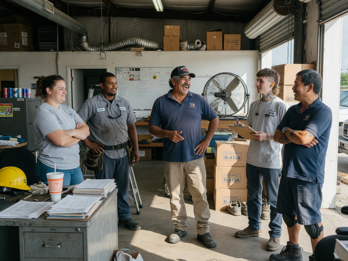 The Texas HVAC Works team at work in Across Texas